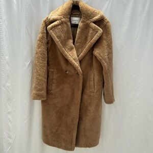 Aritzia Babaton Camel Teddy Bear Coat Size XXS